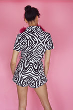 Load image into Gallery viewer, Zebra Illusion Short Boilersuit
