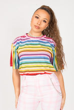 Load image into Gallery viewer, Rainbow Stripe Tee
