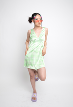 Load image into Gallery viewer, Green Tartan V-Neck Dress
