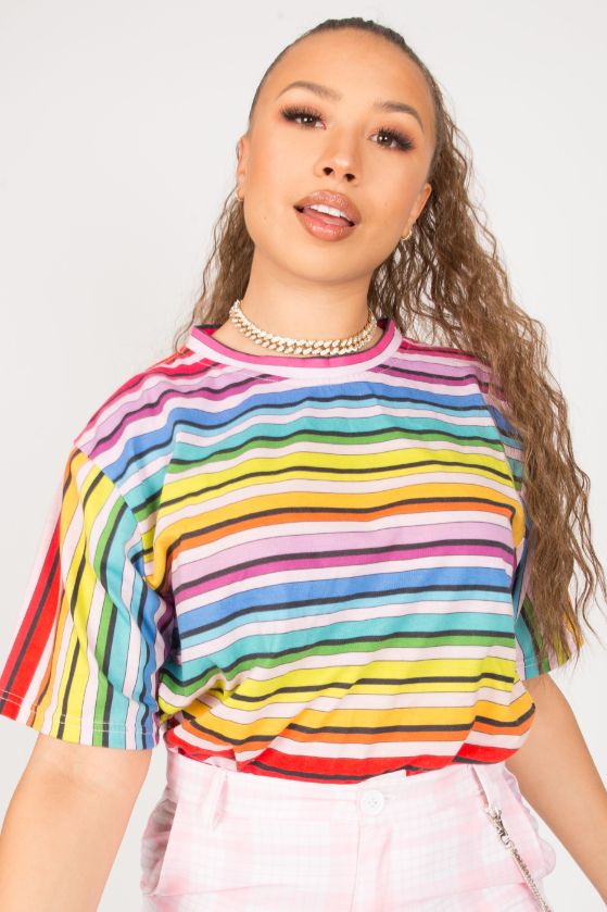 Rainbow Stripe Tee – GlitterDiscoChild