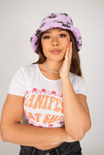 Load image into Gallery viewer, Lilac Daisy Fluffy Bucket Hat
