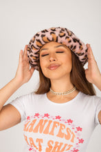 Load image into Gallery viewer, Pale Pink Leopard Fluffy Bucket Hat

